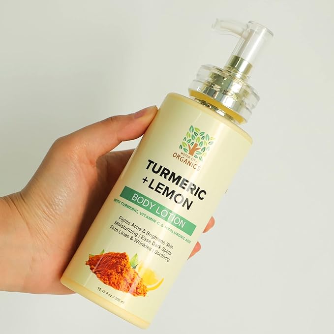 Motor City Organics Turmeric Citrus Grove Body Lotion | Turmeric Root + Citrus Peel | 10.2 oz | Paraben-Free | All Skin Types