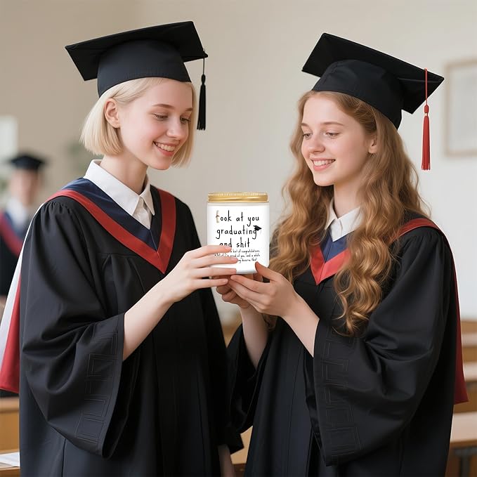 Graduation Gifts, 2026 Funny Graduation Gift for Her Him, Best Grad High School College Congratulations Masters PhD Degree Nurse - Lavender Scented Candles