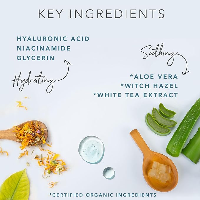 Hyaluronic Acid Toner for Face - USA Made with Natural, Organic Ingredients
