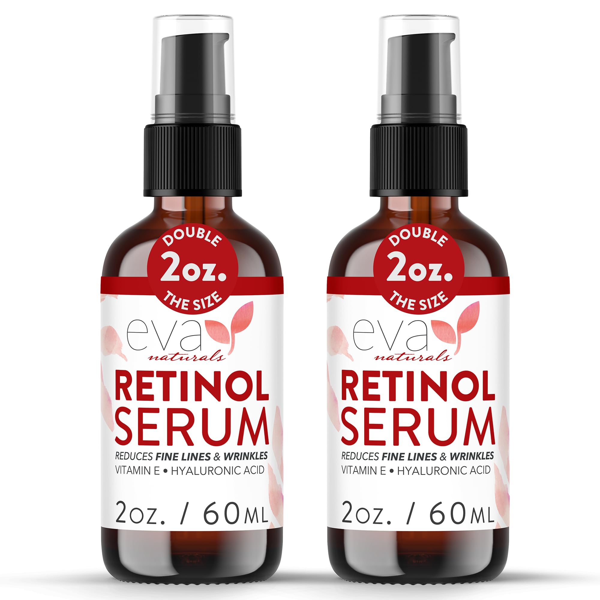 Retinol Serum for Face with Hyaluronic Moisture Complex Lightweight Night Serum for Smoother, Radiant-Looking Skin | Helps Minimize the Appearance of Fine Lines & Uneven Tone 2 oz 2 Pack