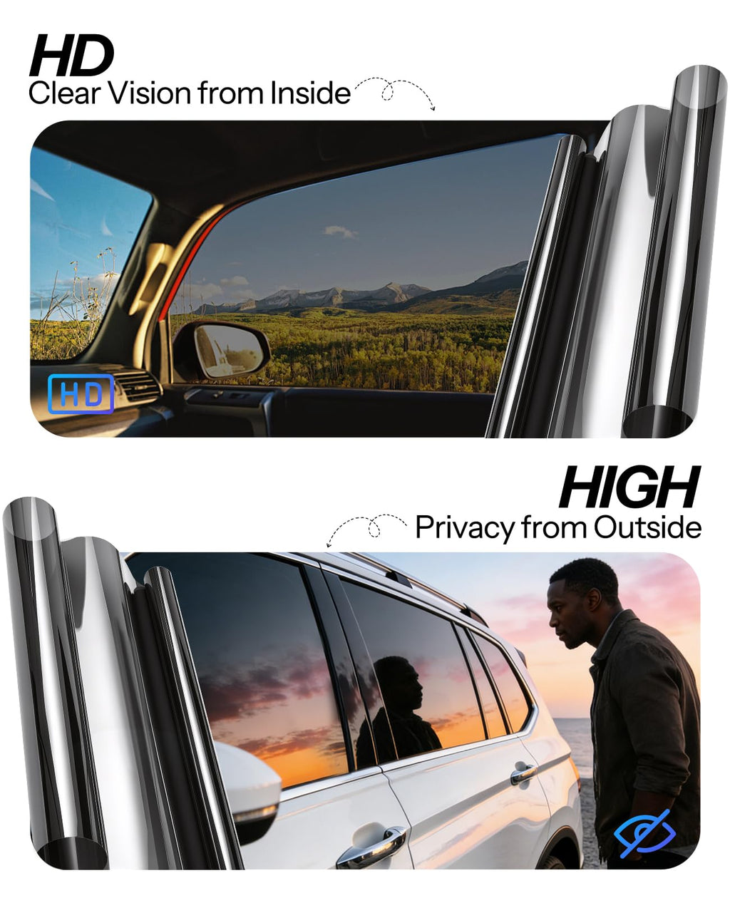 IAQWE 35% VLT Ceramic Car Window Tint Film 36 in x 100 ft Roll