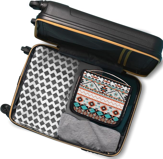 Aztec Travel Toiletry Bag Women Men Hanging Cosmetic Organizer Portable