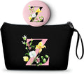 SEAMOON A-Z Gifts for Women Who Have Everything, Makeup Bag with Mirror,Z