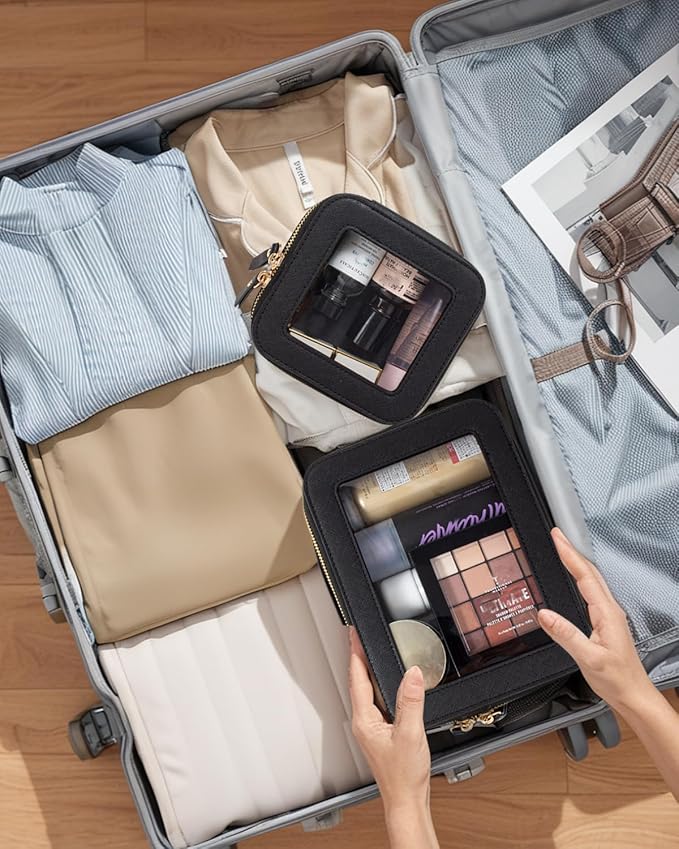 Clear Mahjong Tile Bag, Makeup Bag Set Travel Makeup Case Clear Cosmetic Travel Bag Small Makeup Organizer Mini Make Up Pouch for Purse Waterproof Toiletry Bag Portable Car Essentials Car Organizer