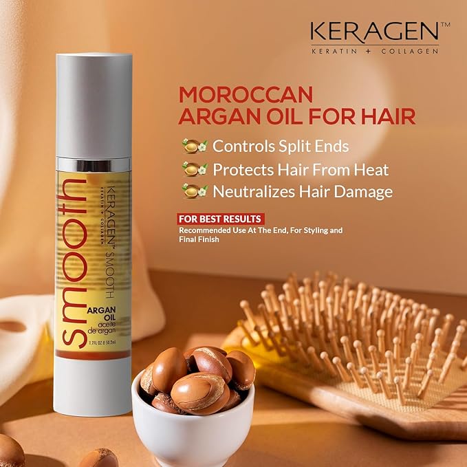 KERAGEN Hair Serum Deep Repair & Protection Treatment | The Ultimate Hair Shield for Instantly Brilliant, Smooth, Resilient Hair, Fully Protected from Styling Damage (1.7 Oz)