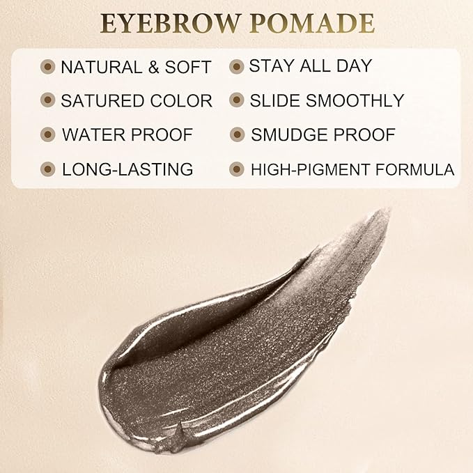 LAVONE Eyebrow Pen Kit, Waterproof Brow Pencil,Pomade,Eyeliner, Black Brown