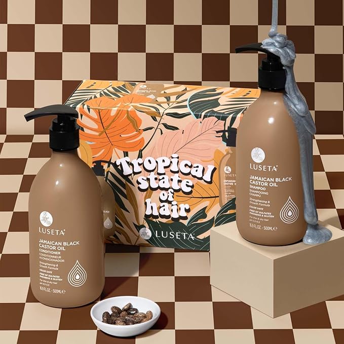 Luseta Castor Oil Shampoo and Conditioner Set for Thinning Hair
