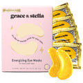 grace & stella Under Eye Mask - Reduce Dark Circles, Puffy Eyes, Undereye Bags, Wrinkles - Gel Under Eye Patches, Bulk Gifts for Women - Vegan Cruelty-Free Self Care (72 Pairs, Gold, Pink, & Blue)