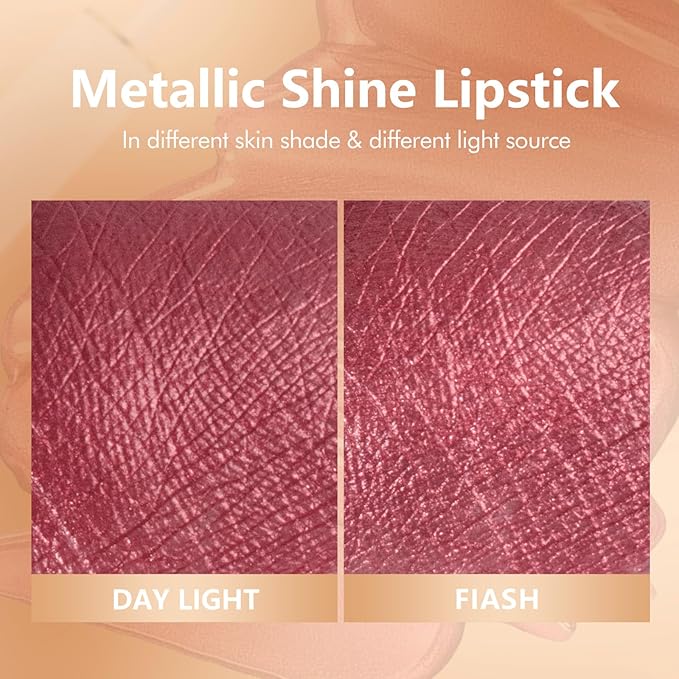 MAKI YIKA Red Lipstick Liquid for Women Metallic Lipsticks Long Lasting