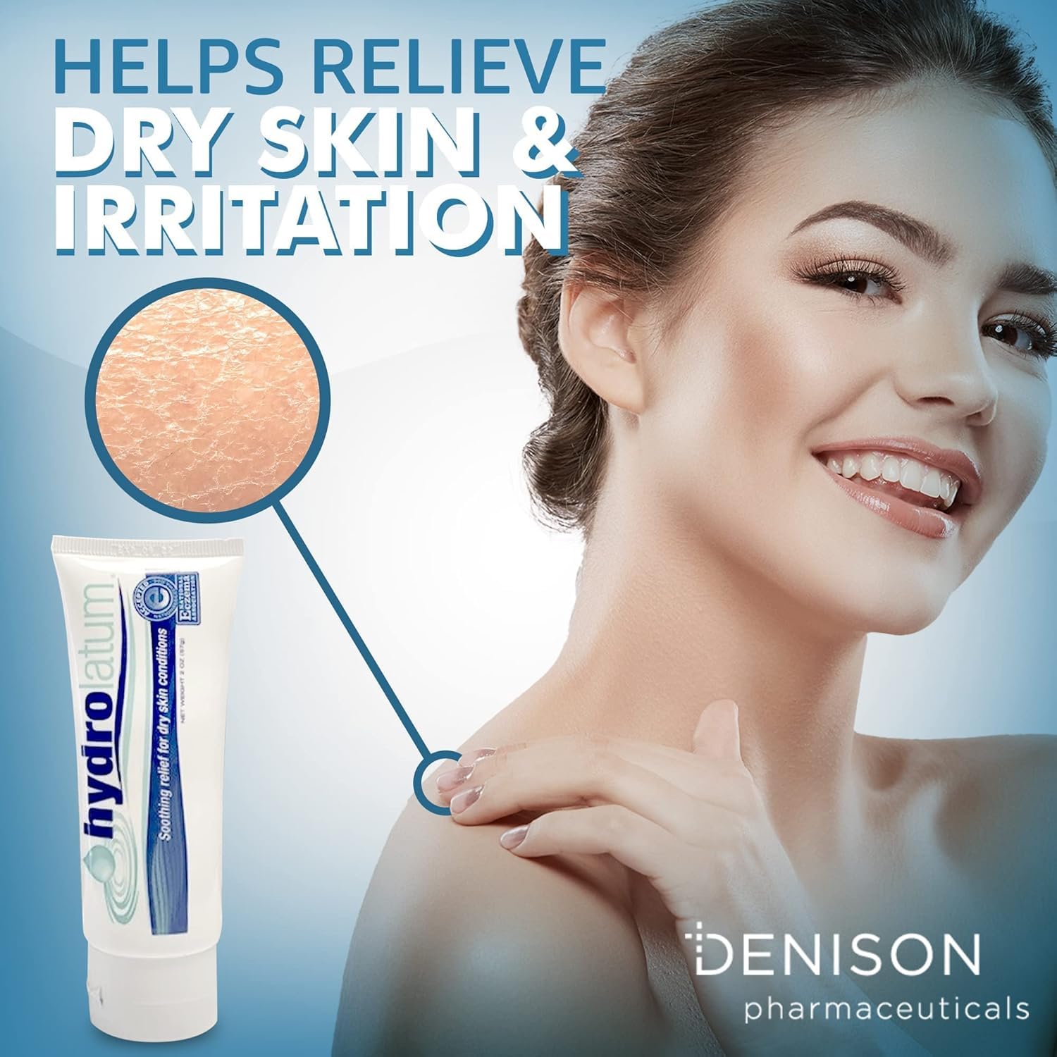 Hydrolatum Dry Skin Cream - Hydrating Moisturizer for Sensitive & Extra Dry, Nourishing Body Lotion for Men & Women - 2oz
