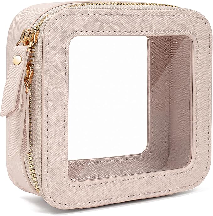 FFpaw Clear Makeup Bag, Small Makeup Bag TSA Approved Toiletry Bag Cosmetic Travel Bag Cute Makeup Bag Organizer Makeup Case Pouch Car Essentials for Women Men