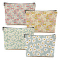 4 Packs Vintage Daisy Flowers Makeup Bag Friend Friendship Gifts for Women