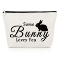Bunny Lovers Gifts Makeup Bag Bunny Gifts for Women Rabbit Lover Animal Lover Presents for Bunnie Mom Cosmetic Bag Rabbit Presents for Girls Friends Sister Christmas Birthday Travel Cosmetic Pouch