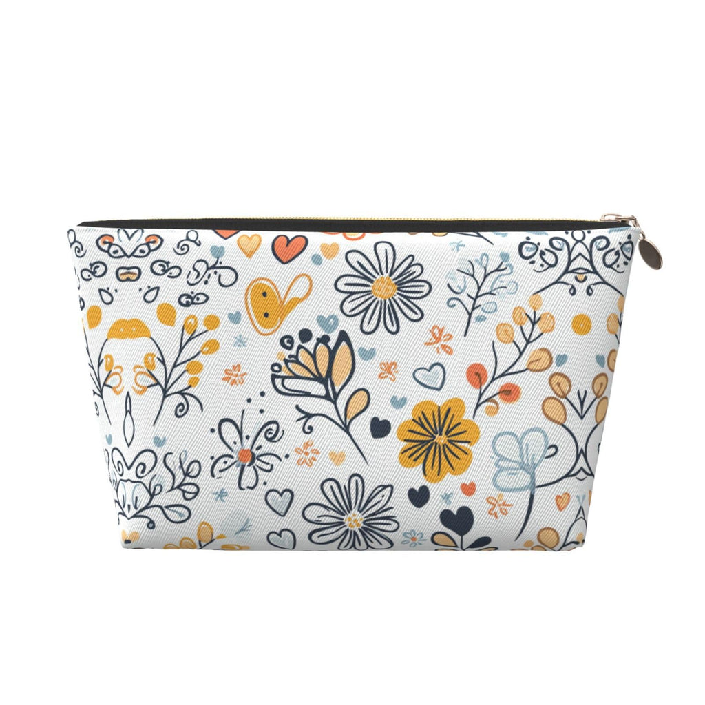 Dultua Mothers Day Gifts Makeup Bag Purse Cosmetic Bag Travel Toiletry Leather Make Up Bags for Mom Wife Women Daughter Boho·Floral