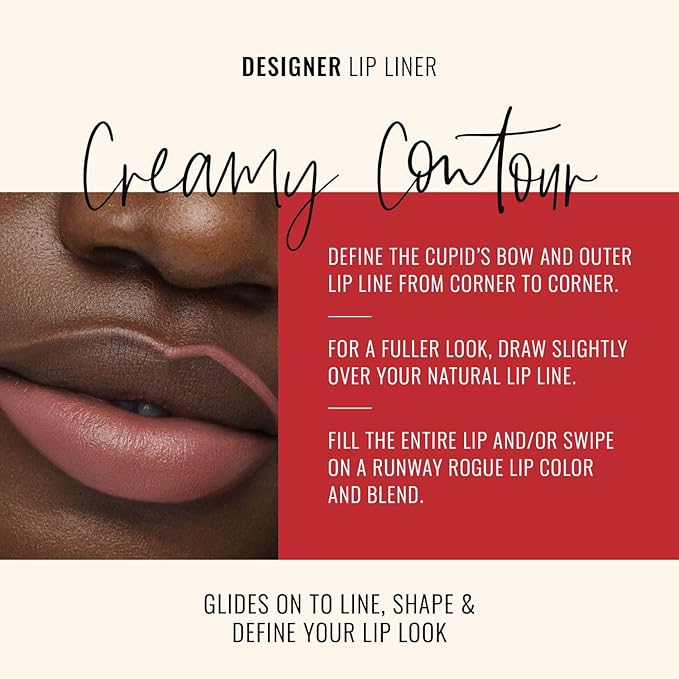 Runway Rogue Matte Lip Liner Pencil with Sharpener, ‘Nude Awakening’