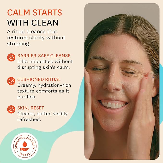 Fig.1 Hydrating Facial Cleanser for Women | Gentle Face Wash with Glycerin & Squalane | Non-Drying, Fragrance-Free Formula for Sensitive Skin | 3.4 oz Refillable Bottle