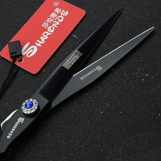 7 inch scissors 19 cm cool black hair scissors stainless steel hair tools