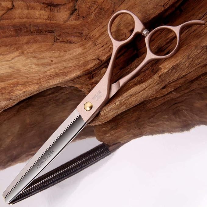 Fenice Peak Professional Thinning Scissors for Dog Cat 7.5'' Pet Grooming Scissors 440C Stainless Steel Thinning Shears for Dogs 50/56 Teeth
