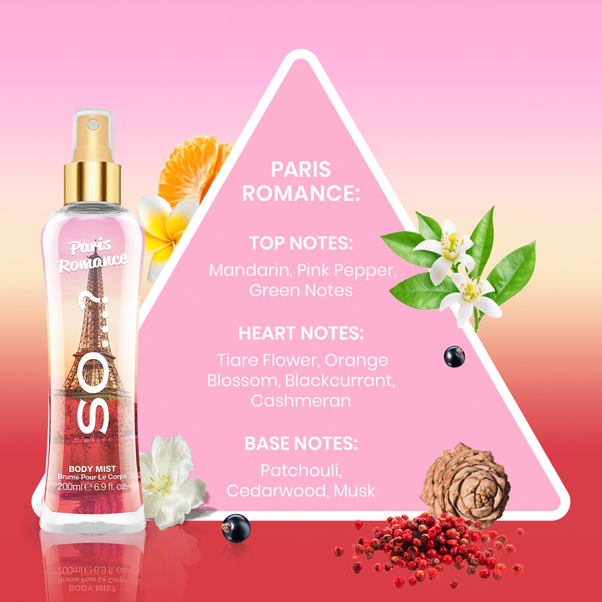 Paris Romance Body Mist by So…? for Women - 6.9 oz Body Mist - Pack of 2