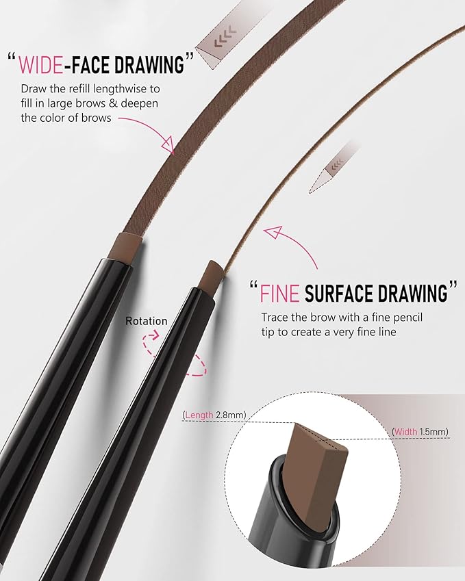 Yfulfill Eye Brow Pencils for Women - Waterproof Brown Eyebrow Pencil with Brush, Filler for Blondes