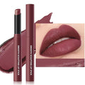 TWLBXMG Matte Lipstick Single, Long Lasting Waterproof Velvet Lipsticks, High Pigment Non-Stick Cup Not Fade Lipstick for Women，Quick Makeup Lightweight Portable # 12