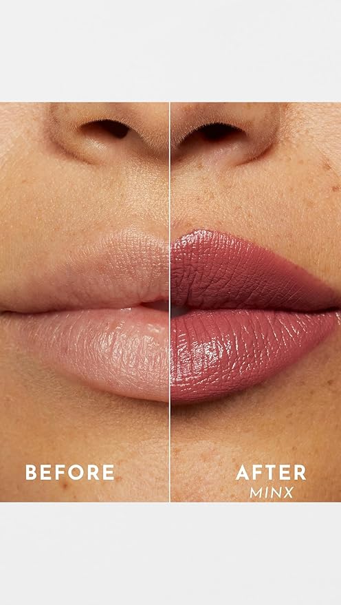 Lawless Women's Forget the Filler Lip-Plumping Line-Smoothing Satin Cream Lipstick, Minx, 0.1 Ounce