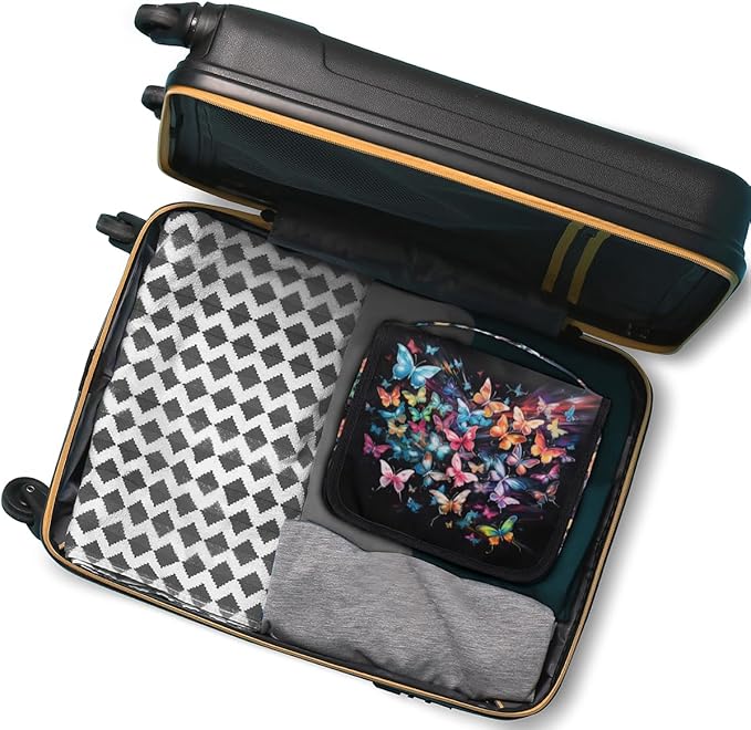 Butterfly Travel Toiletry Bag Women Men Hanging Cosmetic Organizer Portable