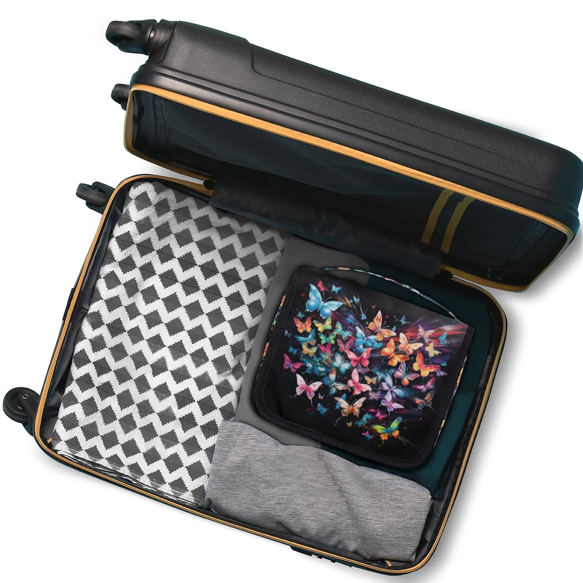 Butterfly Travel Toiletry Bag Women Men Hanging Cosmetic Organizer Portable