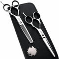 Ronin Hair Cutting Shears Set by Tokko Katana, Professional Scissor Kit, 6.5" Sharp Stainless Steel Regular & Thinning Haircut, Grooming Scissors for Barber, Hairdresser, Salon Professional, & DIY
