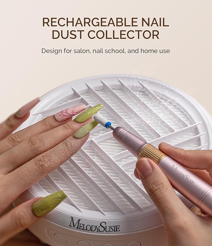 MelodySusie Cordless Nail Dust Collector SProR for Mobile Techs Gel Removal