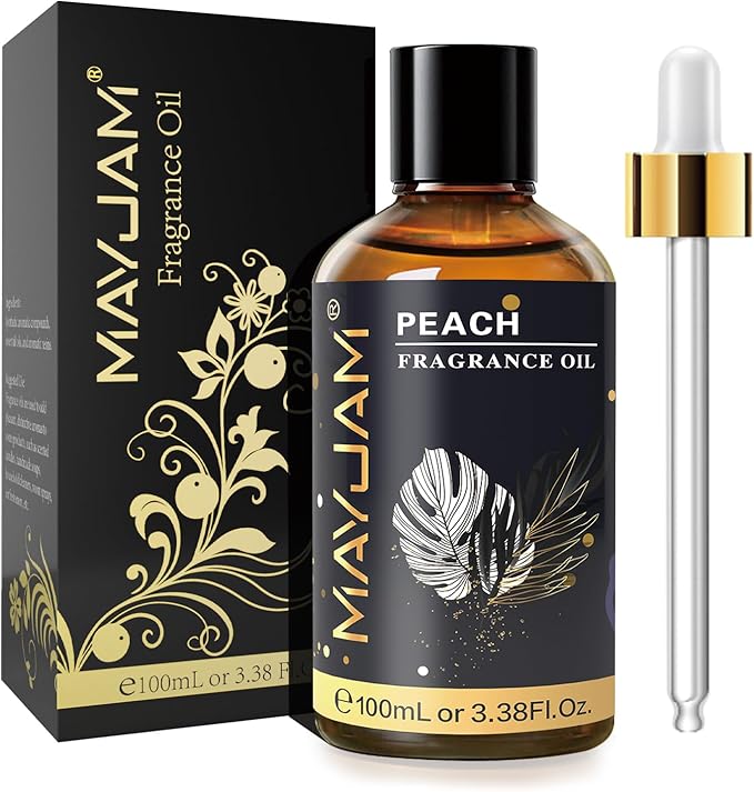 MAYJAM Peach Fragrance Oil for Diffusers for Home, 100ML/3.38FL.OZ