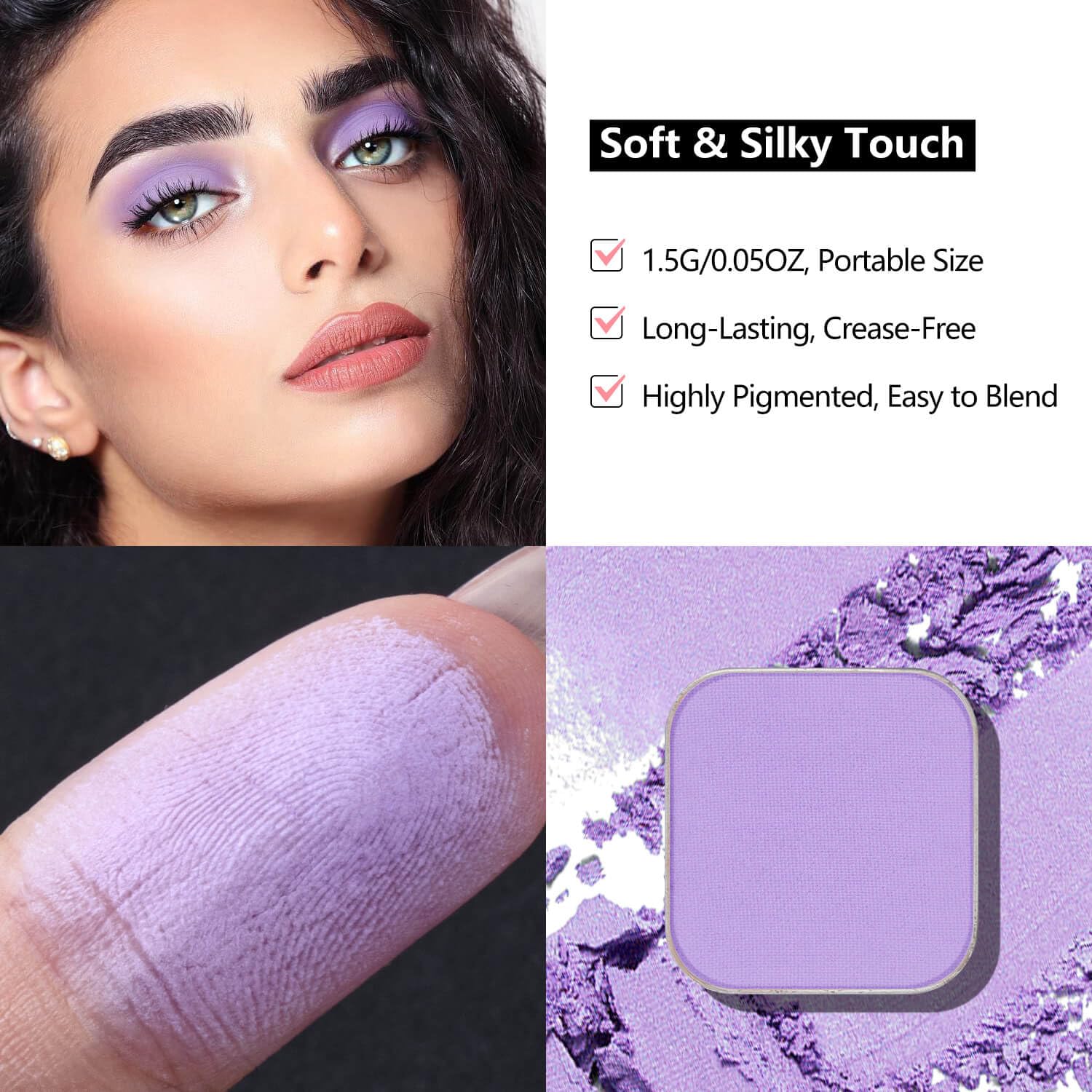 Fillwie 3-Color Eyeshadow Refill Kit, Custom Fit Empty Magnetic Palettes