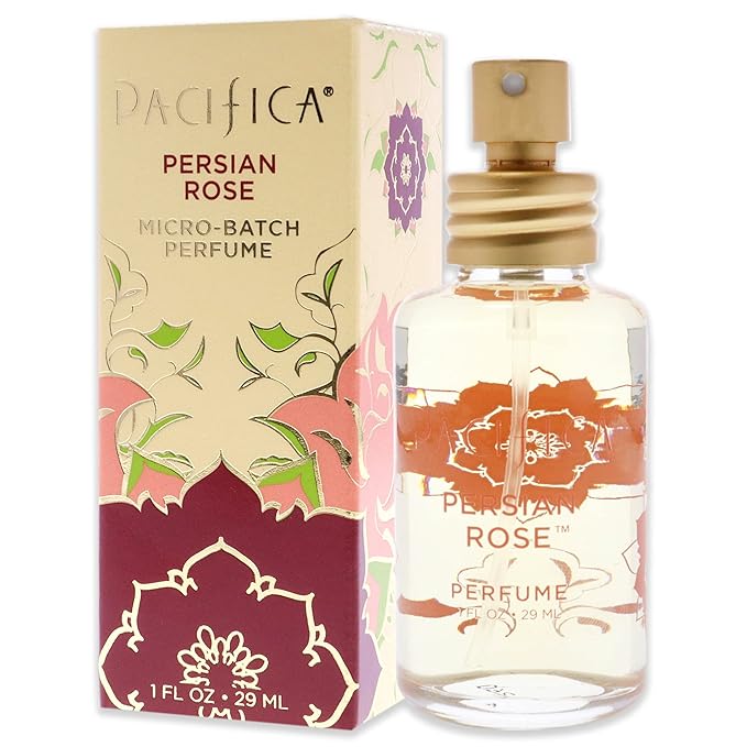 Pacifica Beauty Persian Rose Spray Perfume, Romantic Floral Fragrance, Vegan, Non-Toxic, Classic Feminine Scent with Natural Essential Oils, Cruelty-Free 1oz
