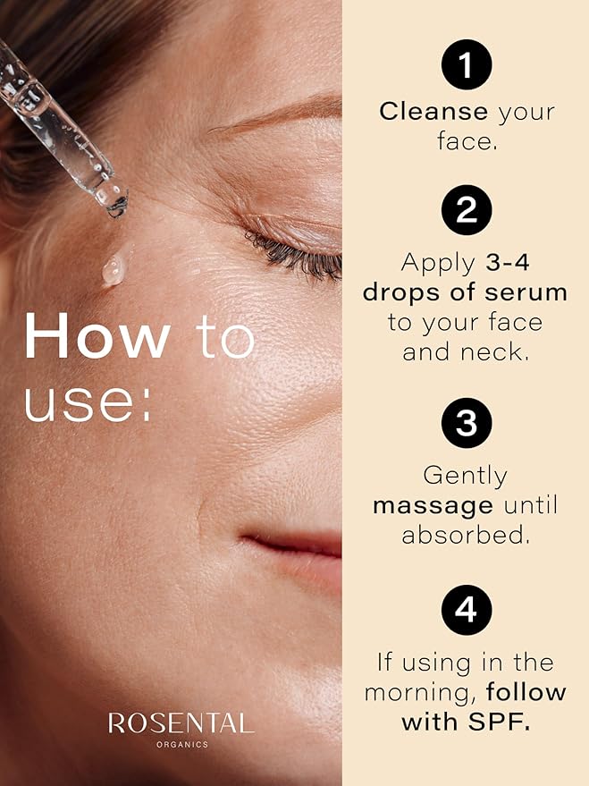 Rosental Organics Vitamin C Serum with Caffeine (30ml) - Hydrating Facial Serum - Against dark pigment spots and acne scars - Wrinkles - Brightening facial care - Natural Cosmetics - Made in Germany