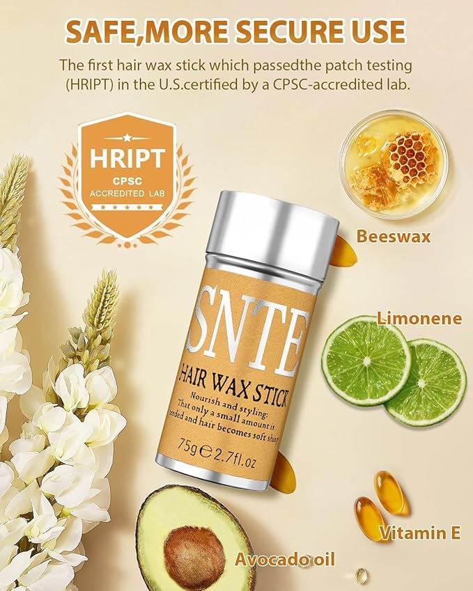 Samnyte Hair Wax Stick, Gel Tamer for Flyaways, Nourishing Slick Stick Pomade for Women & Kids, Slick Back & Styling Cream, Hair Styling Accessories for Teen Girls Gifts, 2.7 Fl Oz