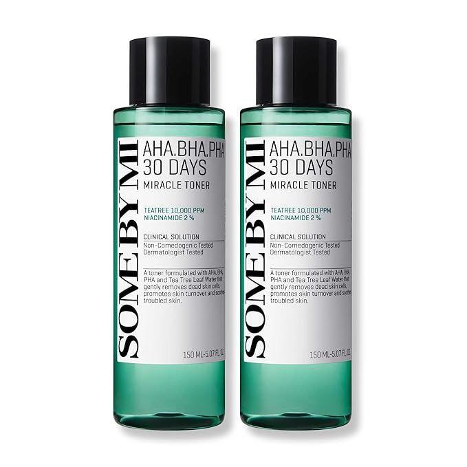 SOME BY MI AHA BHA PHA 30 Days Miracle Toner – 5.07oz, 150ml – Korean Refining Face Toner for All Skin Types – Daily Pore Care & Oil Control with 2% Niacinamide – Korean Skin Care