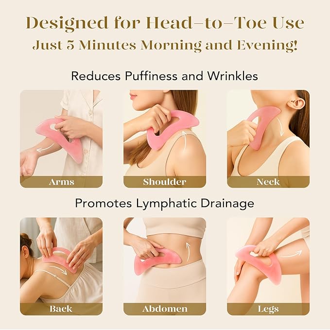 BAIMEI IcyMe Resin Body Gua Sha Tool for Skin Care,Large Easy-Grip & Smooth
