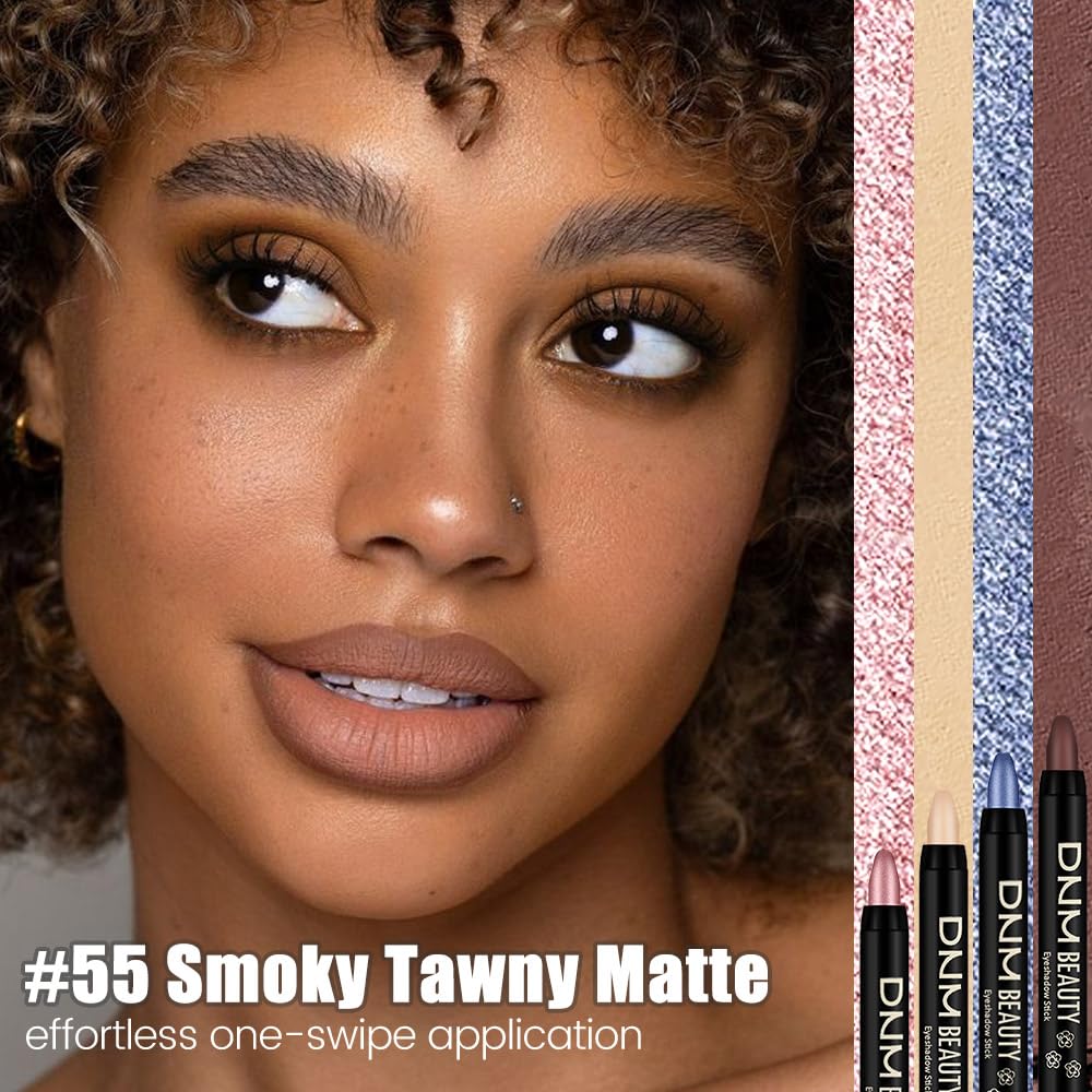 IATMOMOD Smoky Tawny Matte Cream Eye Shadow Stick Makeup for Women, Matte Eyeliner Pencil Eyeshadow Brightener Stick for Eyes, Waterproof Eyeshadow Applicator Blendable, sombras para ojos 55#