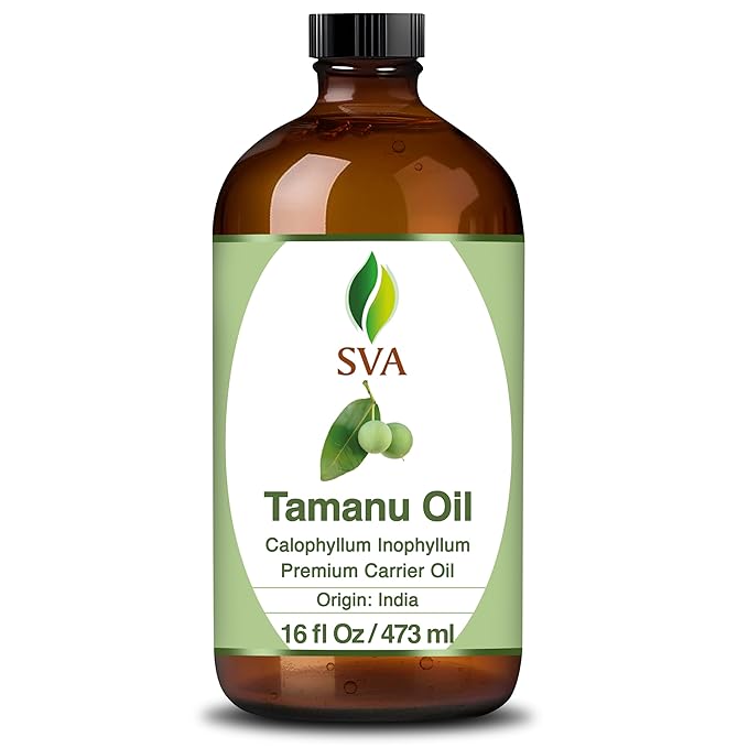 SVA Tamanu Carrier Oil, Huge Glass Bottle, Large Size, 16 Fl Oz (473 ml)
