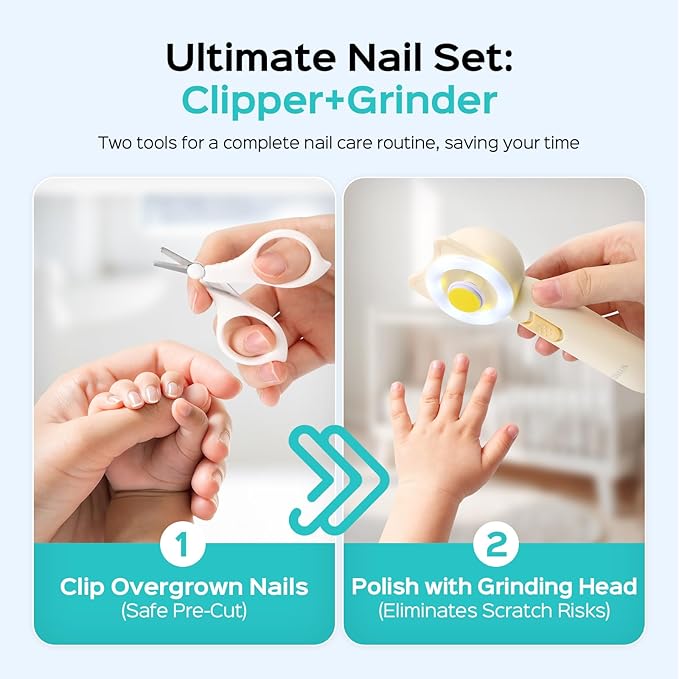 COSLUS C50 Baby Electric Nail File Trimmer, Gentle & Safe