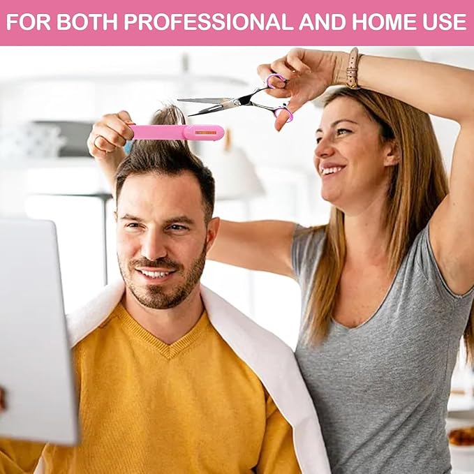 TagRecove Professional Hair Cutting Kit for Women Gifts, Easy-to-Use Split Ends Hair Trimmer, DIY Home Hair Cutting Tools for Bangs, Layers, Bobs, Practical Hair Cutting Clip, Pink