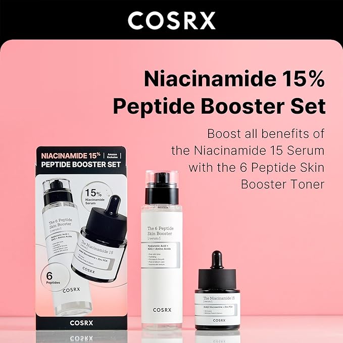 COSRX Niacinamide 15%, Peptide Booster Serum Set, Pore Care & Hydration