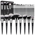 DUcare 32Pcs PRO Grade Makeup Brushes Set Premium Ultra-soft Synthetic Foundation Contour Powder Blush Concealer Eyeshadow Classic Black Professional Make up Brushes