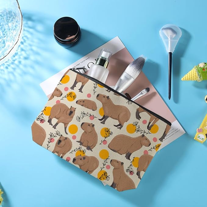 Cute Capybara Makeup Bag Capybara Cosmetic Bag Gifts for Women Girls