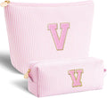 Btffitting Gifts for Teen Girls Women - Birthday Gifts for 10 11 12 13 14 15 16 17 18 Years Old Girl,Makeup Bag Cosmetic Bag,Teacher Gift Trendy Stuff Toiletry Bag - Pink,V
