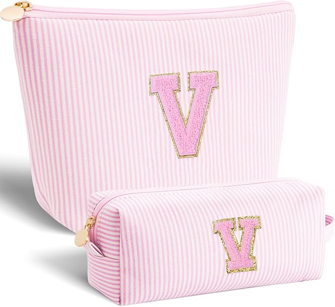 Btffitting Gifts for Teen Girls Women - Birthday Gifts for 10 11 12 13 14 15 16 17 18 Years Old Girl,Makeup Bag Cosmetic Bag,Teacher Gift Trendy Stuff Toiletry Bag - Pink,V