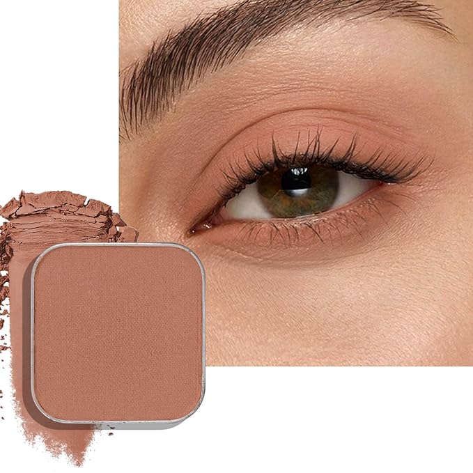 Fillwie Soft Taupe Brown Matte Eyeshadow Single, Refill Pan- Dusty Rose