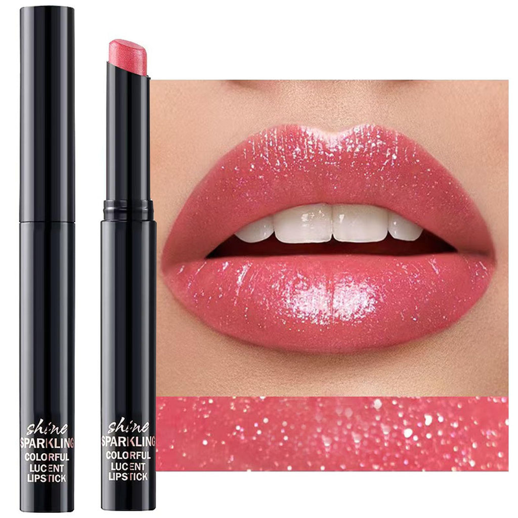 Metiplou Youthful Red Lipstick For Women Matte Nude Glitter Highly Pigmented Moisturizing Lip stick Hypoallergenic Waterproof Long Lasting Lipsticks Quick Makeup Lightweight Portable # 04