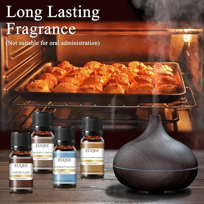 EUQEE 6PCS Premium Fragrance Oils for Homemade Bread for Candle Making