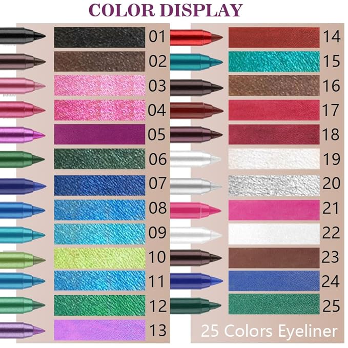 evpct Rose Eyeliner Pencils for Eyes, Rose Hot Pink Red Colored Eye Liner Pencil Pen Makeup Waterproof Smudge Proof, Colored Gel Waterline Eyeliner Liquid, Face Eye Paint Stick Halloween Makeup 21